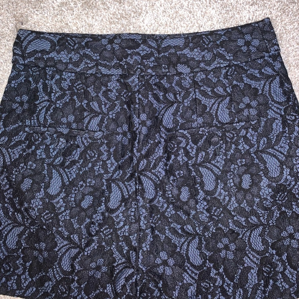 Express Dark Blue & Black floral high waist shorts size 0 - Picture 8 of 8